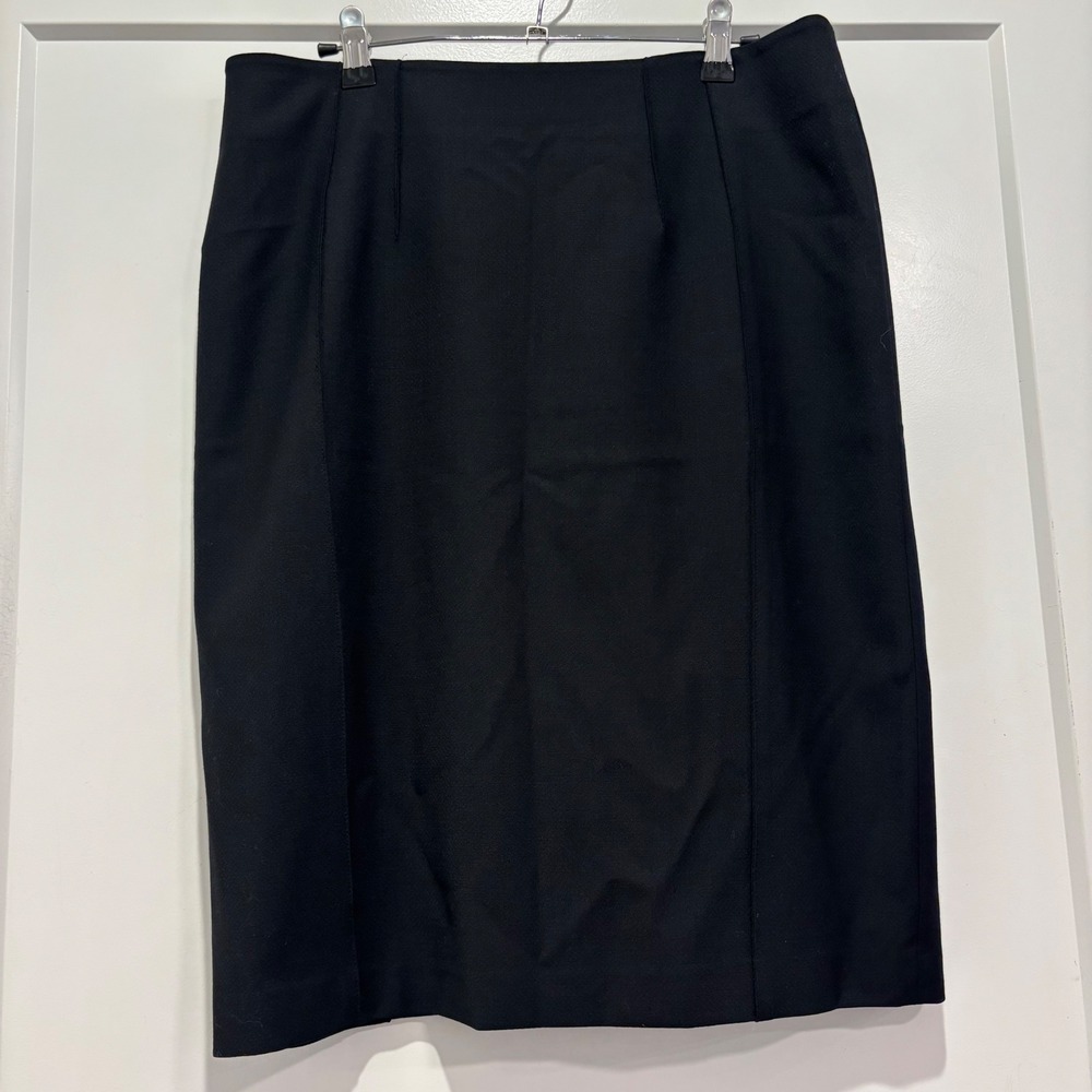 Reiss Seliana Black Wool Blend Pencil Skirt Size 8 Professional Office Wear